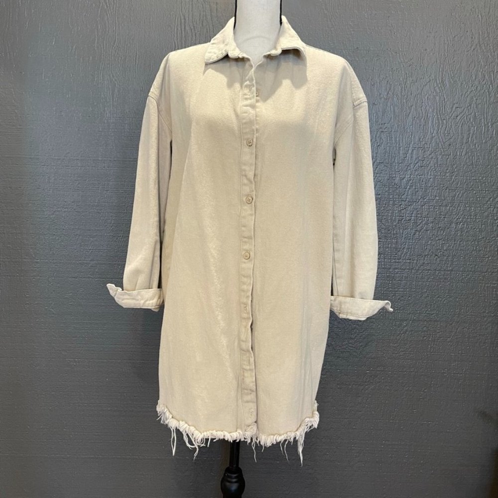 MISSGUIDED Oversized Denim Shirt Dress